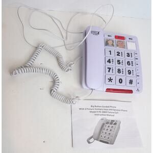 Future Call FC-2804 Big Button Seniors WHITE TELEPHONE Speakerphone Landline
